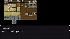 Tanned girl Natsuki in hentai game ep 7, all men desire her and jerk off