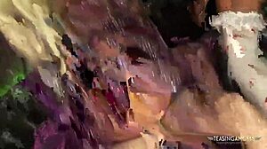 Gorgeous chicks suck and ride guys in group sex