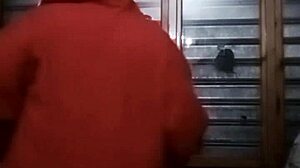 Bold Massage With Natural Tits In Christmas Show