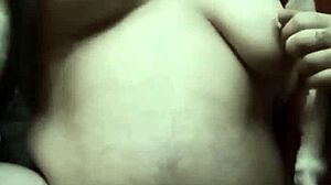 Bold Massage With Natural Tits In Christmas Show