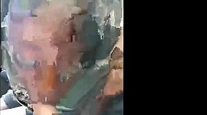 The ebony chick feels intense pleasure sucking the white dick, getting sloppy and wet.