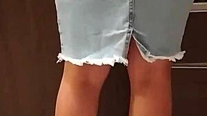 Skirtshouse fucks skirt jeans clara in jeans