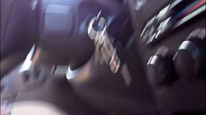 My wife with long legs driving the car