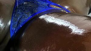 the massage therapist gives a yoni massage