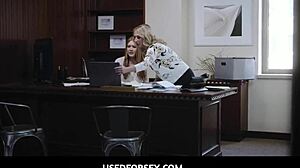 Teen Intern and Milf Assistant Feel Used in Deepthroat and Handjob Sessions