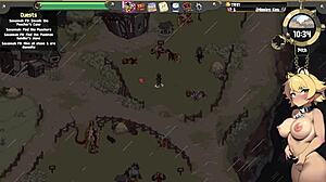 In Cloud Meadow, punishing the poacher who hunts naughty monster girls.