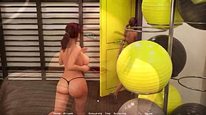 Tak Percaya! Gadis Kuliah Blonde dan Merah dalam Aksi Hentai Gym Liar!