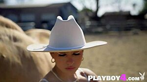 mia valentine's outdoor posing reveals perfect tits and curvy body