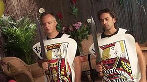 Gorgeous chicks suck and ride guys in group sex