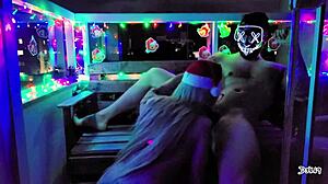 Nosso Natal Sexy with Big Cock Blowjob and Deepthroat Gozada