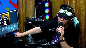 Emy tattooed full of desire in podcast pupum barraco sheer red outdoors