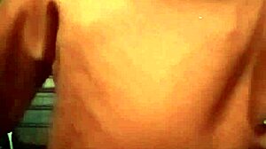 Bold Massage With Natural Tits In Christmas Show