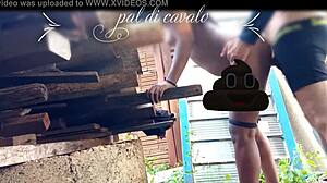 Fucked Friend's Big Ass in Backyard Gangbang