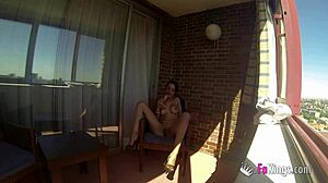 Sara Ray Masturbates on Balcony for Madrid Crowd to See  