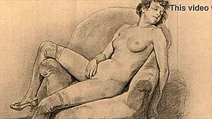 Vintage erotic drawings spark curiosity and charm