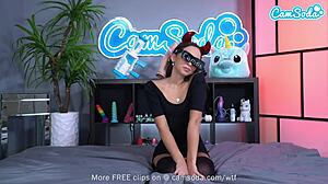 Cute teen spreads pussy and masturbates with wand 😍