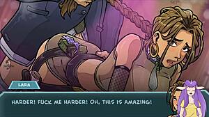 star chanel is getting lara from behind with toys and big tits 😏