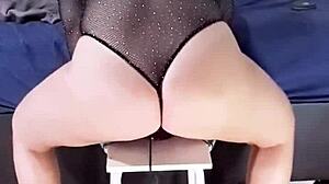 Exhibitionist riding dildo! Watch now!