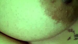 Bold test of live webcam on mobile phone featuring amateur with huge big tits