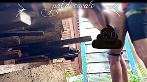 Fucked Friend's Big Ass in Backyard Gangbang