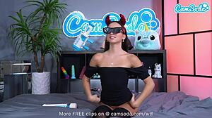 Cute teen spreads pussy and masturbates with wand 😍