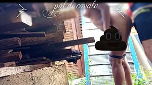 Fucked Friend's Big Ass in Backyard Gangbang