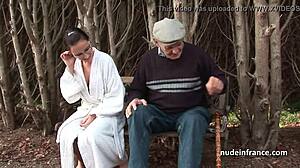 Pretty French Teen with Nice Tits Banged by Old Papy!