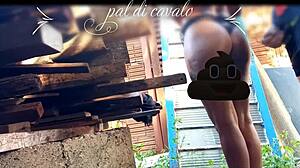 Fucked Friend's Big Ass in Backyard Gangbang