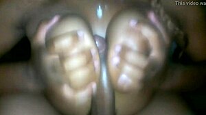 Hey, I just came between her huge black boobs! 💦