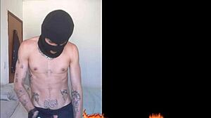 i'm stripping and flexing my muscles, then i cum hard at the end, oh god!