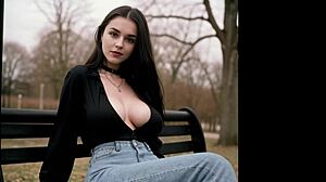 Model Ai Dengan Gadis Goth Kolej Dalam Gaya Anime Hentai