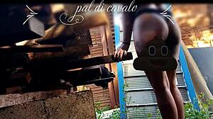 Fucked Friend's Big Ass in Backyard Gangbang