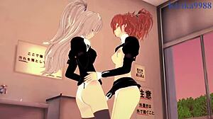 Shizuma Hanazono and Nagisa Aoi in Intense Lesbian Play