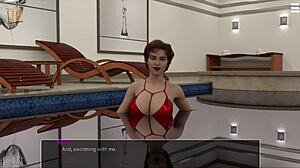 Master dominates knockout babe in bikini, grabbing big tits and ass!