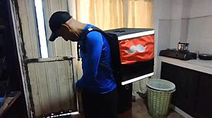 Delivery guy fucks chubby ass