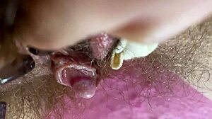 Extreme Closeup of Big Clit Rubbing in Wet Hairy Pussy Orgasm