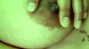 Bold test of live webcam on mobile phone featuring amateur with huge big tits