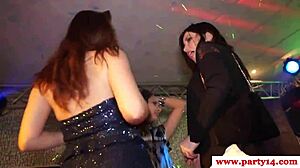 Real euro amateur sucks cock in group