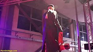 european milf undresses outdoors in flexible lesbian show with voyeur scandal