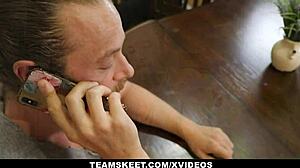 Petite Teen Lily Glee's First Standing Encounter