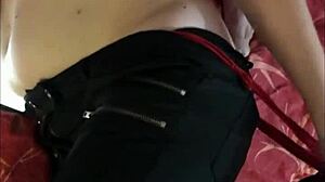 French whore fucks hard in satin.