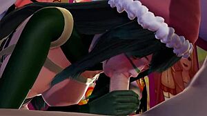 tsuyu asuis new years eve cosplay l 3d hentai uncensored boku no hero academia 😈