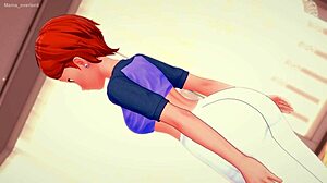 그웬 테니슨이 방에서 자지 가지고 놀아