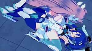 Tsubasa Kazanari And Kanade Intense Futanari Sex With Maria Cadenzavna Eve.