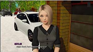 Skinny brunette in ripped lingerie teases with wild moves.