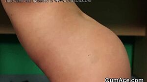 Horny Stunner Swallows Every Drop Of Cum Load