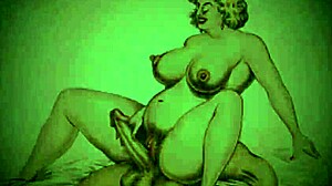 Vintage cartoon drawings from retro anime collection