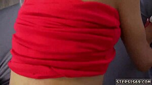 innocent teen 18+ gives blowjob to suspended step sis