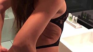 perfect ass girl in bathroom scene