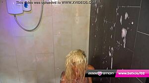 so emotional soapy shower with petite british blonde kerrie lee